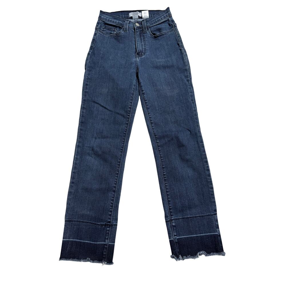 Judy Blue Jeans Women's 1/25 Slim Straight Crop Raw Hem